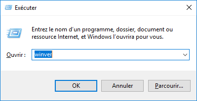 Exécuter Winver